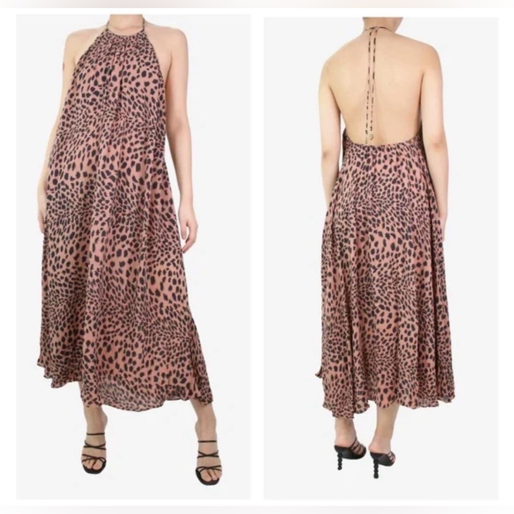 Zimmerman Sundown‎ Animal Print Crepe Maxi Dress Zim Size 0 US 4 *stain